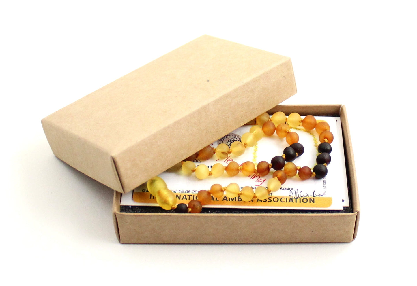 Amber Modern Rainbow Raw Baby Necklace