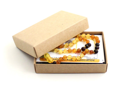 Amber Modern Rainbow Raw Baby Necklace