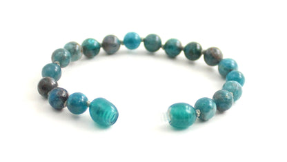 Apatite Gemstone Knotted Blue Anklet Bracelet