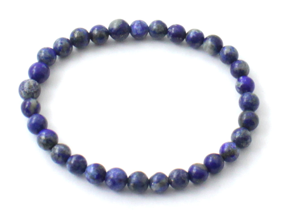 Stretch Bracelets With Silver and Blue Lapis Lazuli