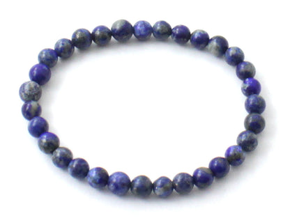 Stretch Bracelets With Silver and Blue Lapis Lazuli