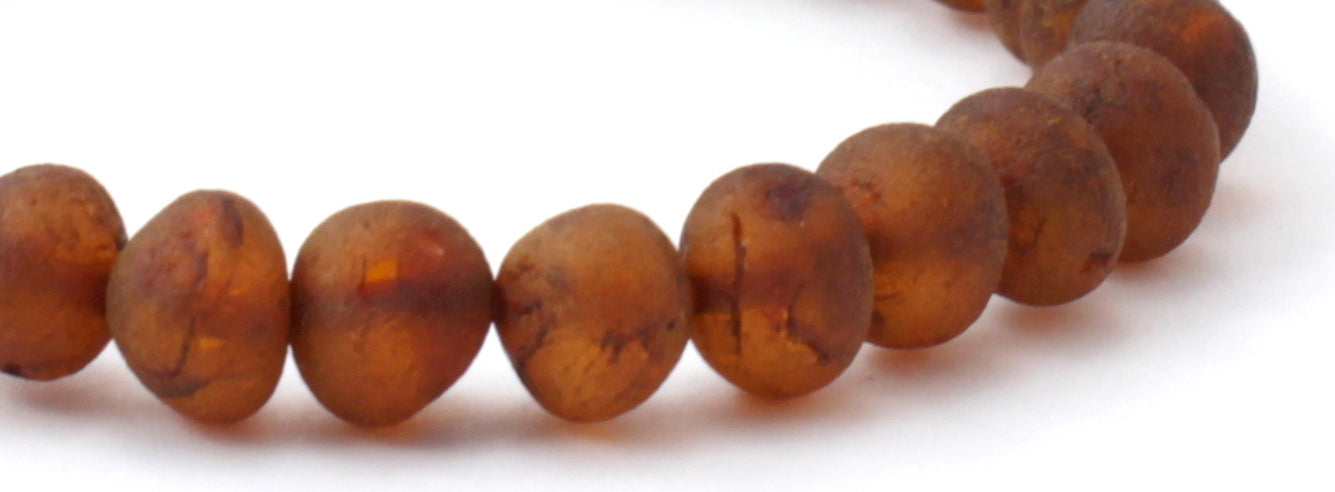 Amber Brown Raw Cognac Stretch Bracelet for Adults