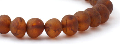 Amber Brown Raw Cognac Stretch Bracelet for Adults