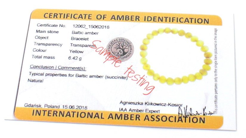 Amber Brown Raw Cognac Stretch Bracelet for Adults