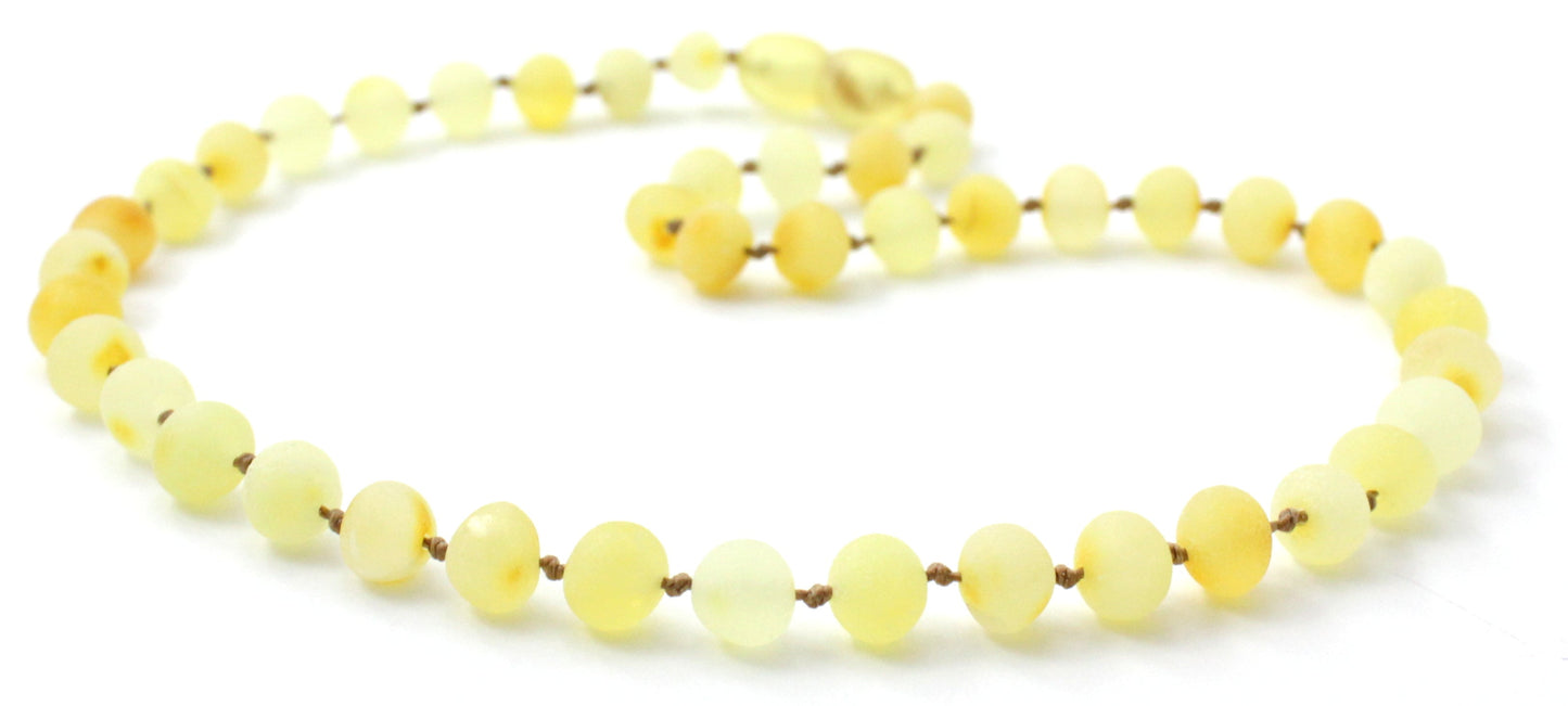 Amber Baltic Raw Milky Kids Necklace